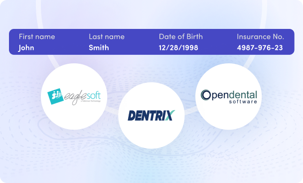 Sync with Dentrix,Eaglesoft, Opendental